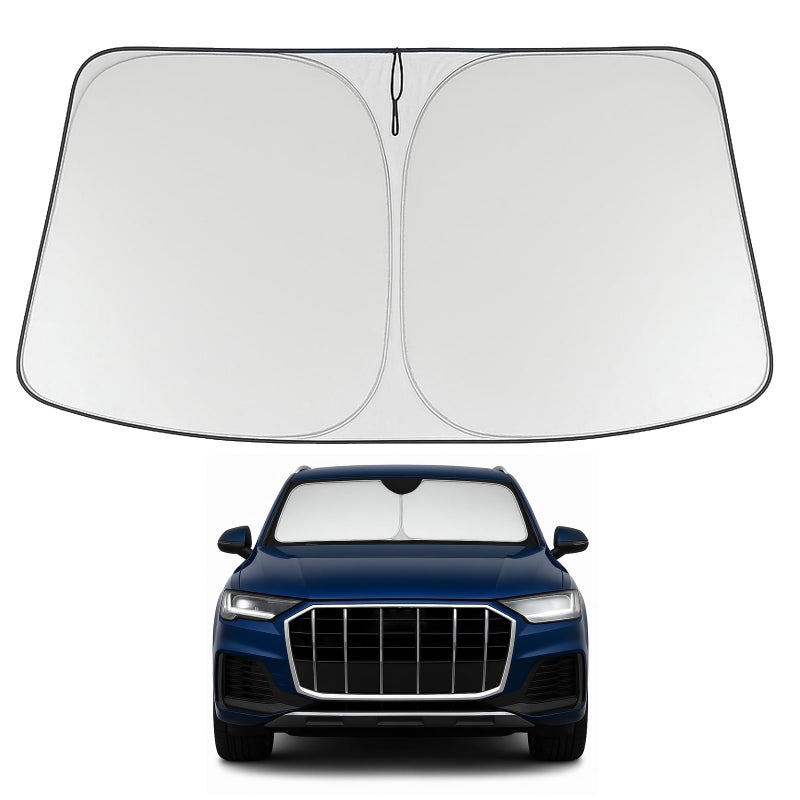 Proadsy Windshield Sun Shade for 2016-2025 2026 Audi Q7 Foldable Front Sunshade Protector Sun Visor Blocks UV Rays Keep Car Cooler - Image 1